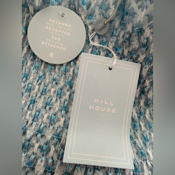 🔥NWT Hill House Blue Snowflake Brocade Smocked Dress - Picture 9 of 10